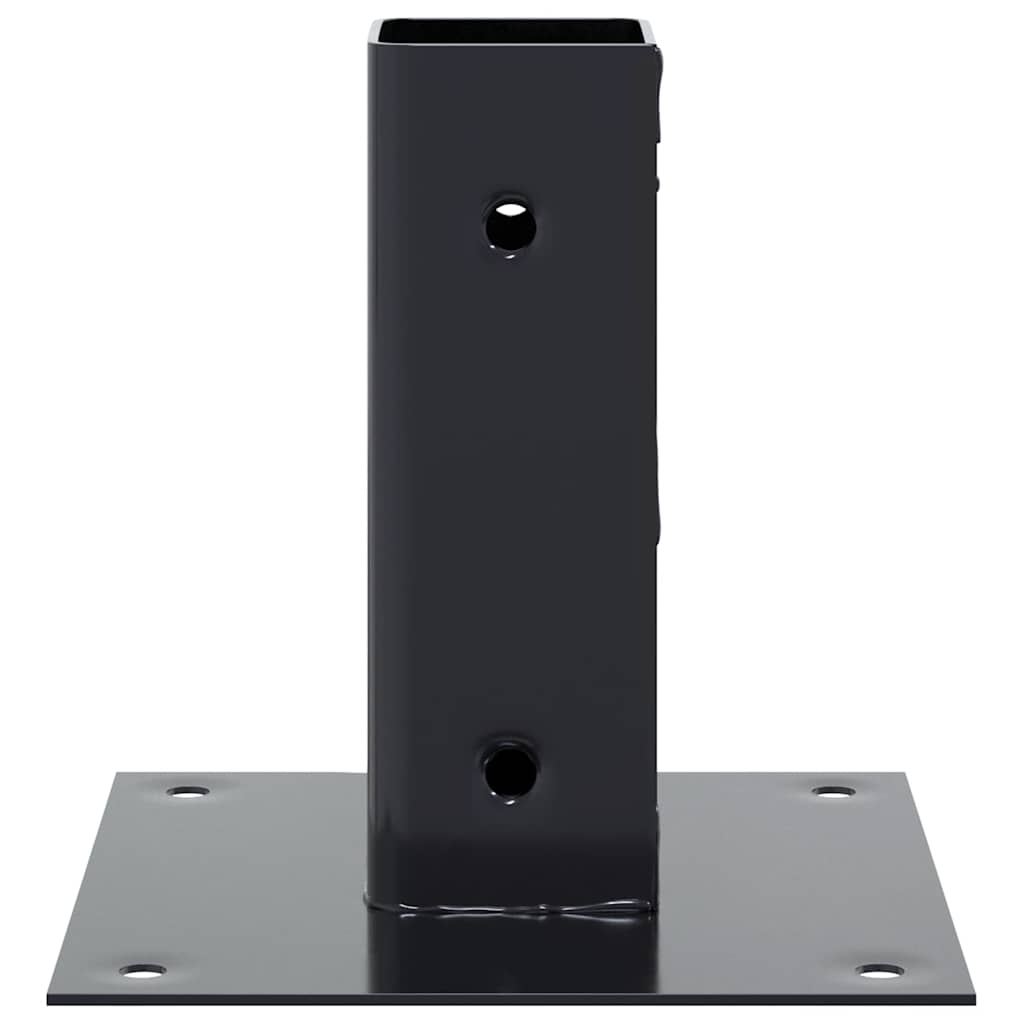 Basi per Pali Quadrati 4 pz 51x51 mm Acciaio Verniciato Polvere | homemem39
