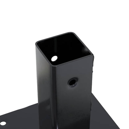 Basi per Pali Quadrati 4 pz 51x51 mm Acciaio Verniciato Polvere | homemem39