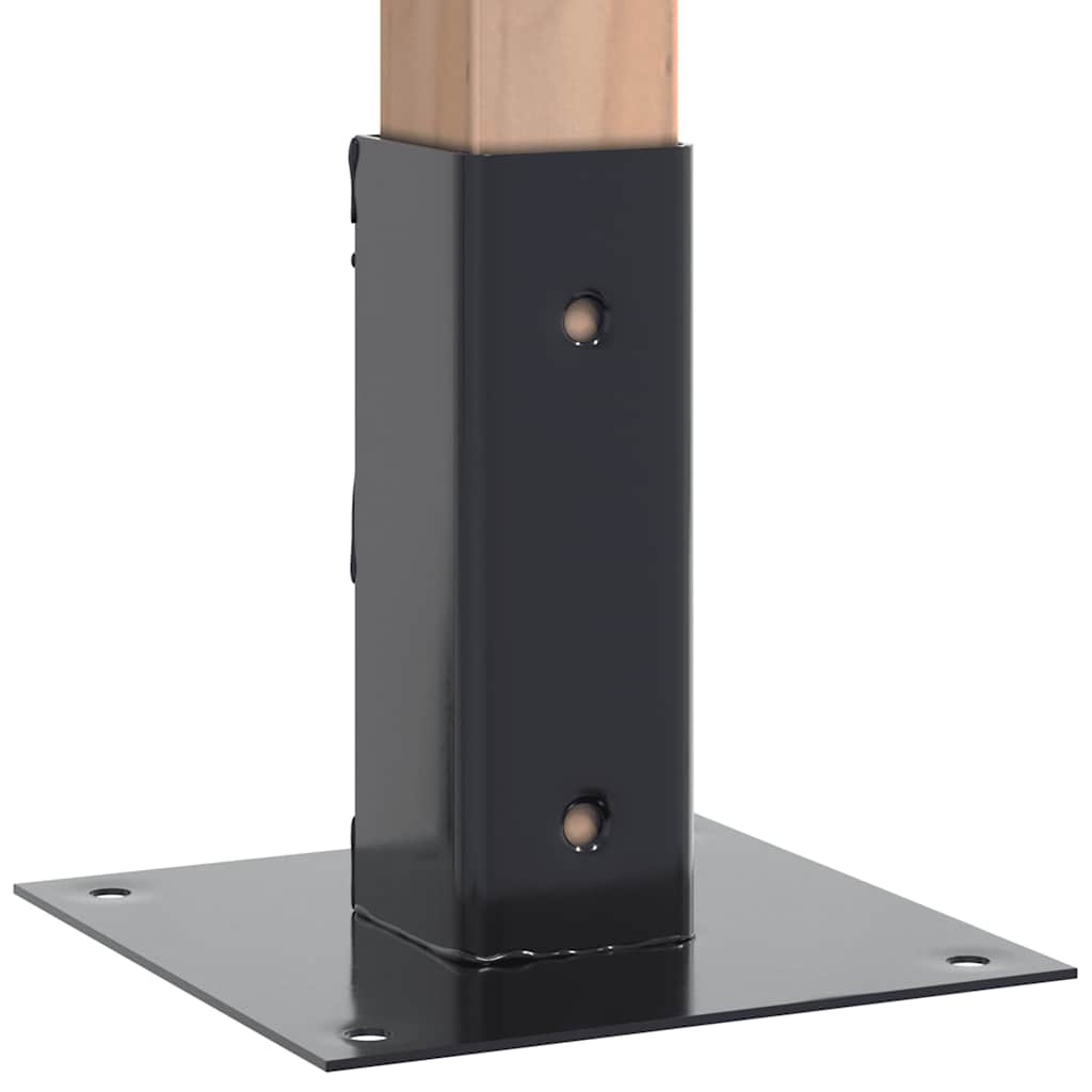 Basi per Pali Quadrati 12 pz 51x51mm Acciaio Verniciato Polvere | homemem39