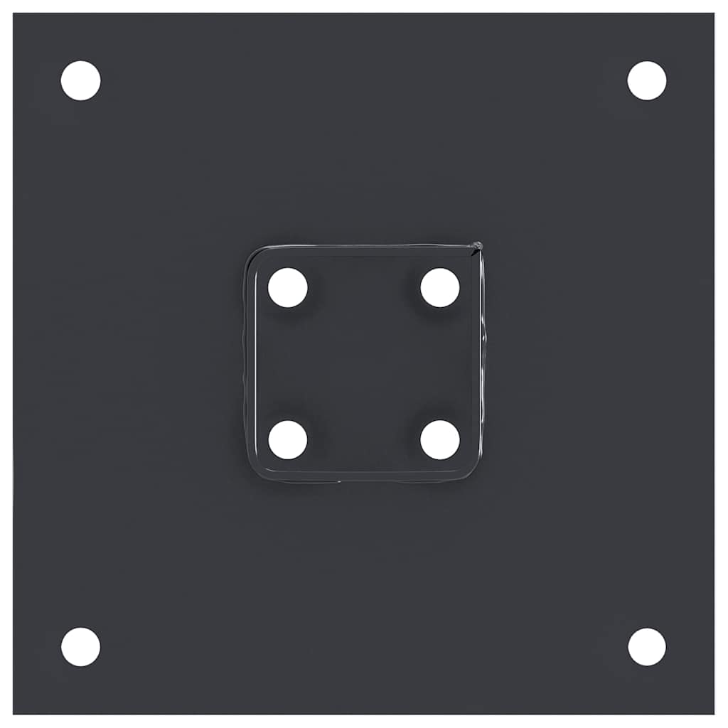 Basi per Pali Quadrati 12 pz 51x51mm Acciaio Verniciato Polvere | homemem39