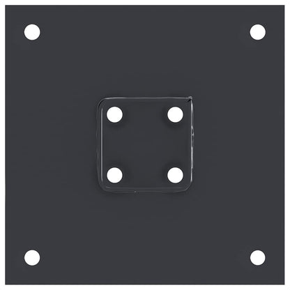 Basi per Pali Quadrati 12 pz 51x51mm Acciaio Verniciato Polvere | homemem39