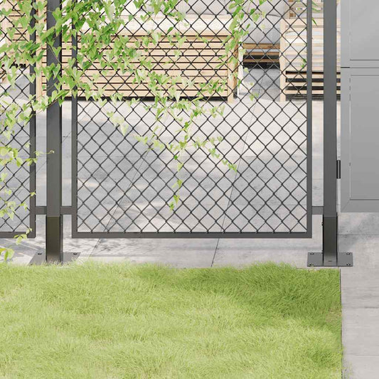 Basi per Pali Quadrati 12 pz 51x51mm Acciaio Verniciato Polvere | homemem39