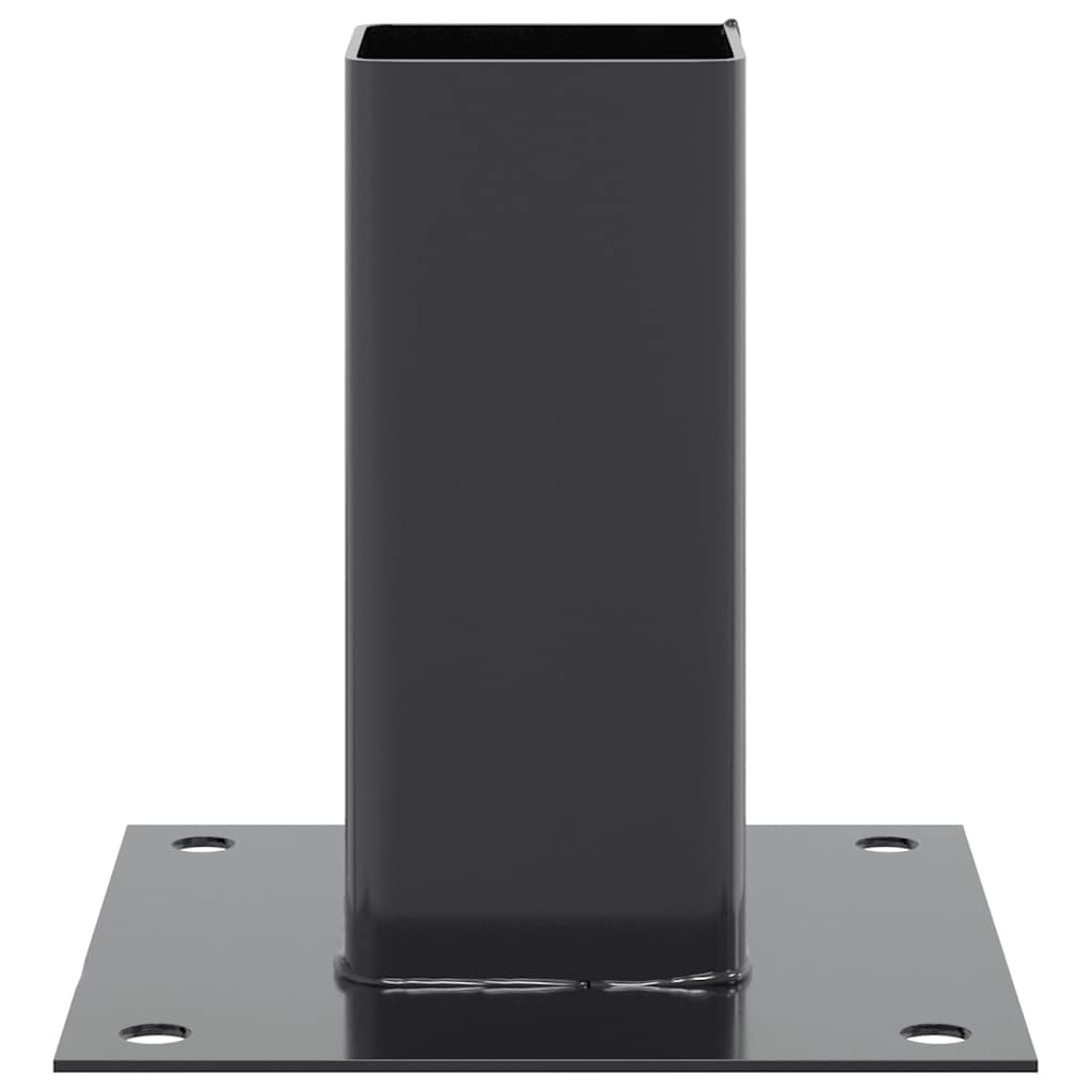 Basi per Pali Quadrati 12 pz 61x61mm Acciaio Verniciato Polvere | homemem39