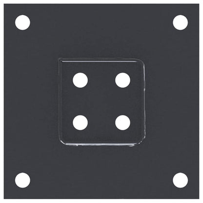 Basi per Pali Quadrati 12 pz 61x61mm Acciaio Verniciato Polvere