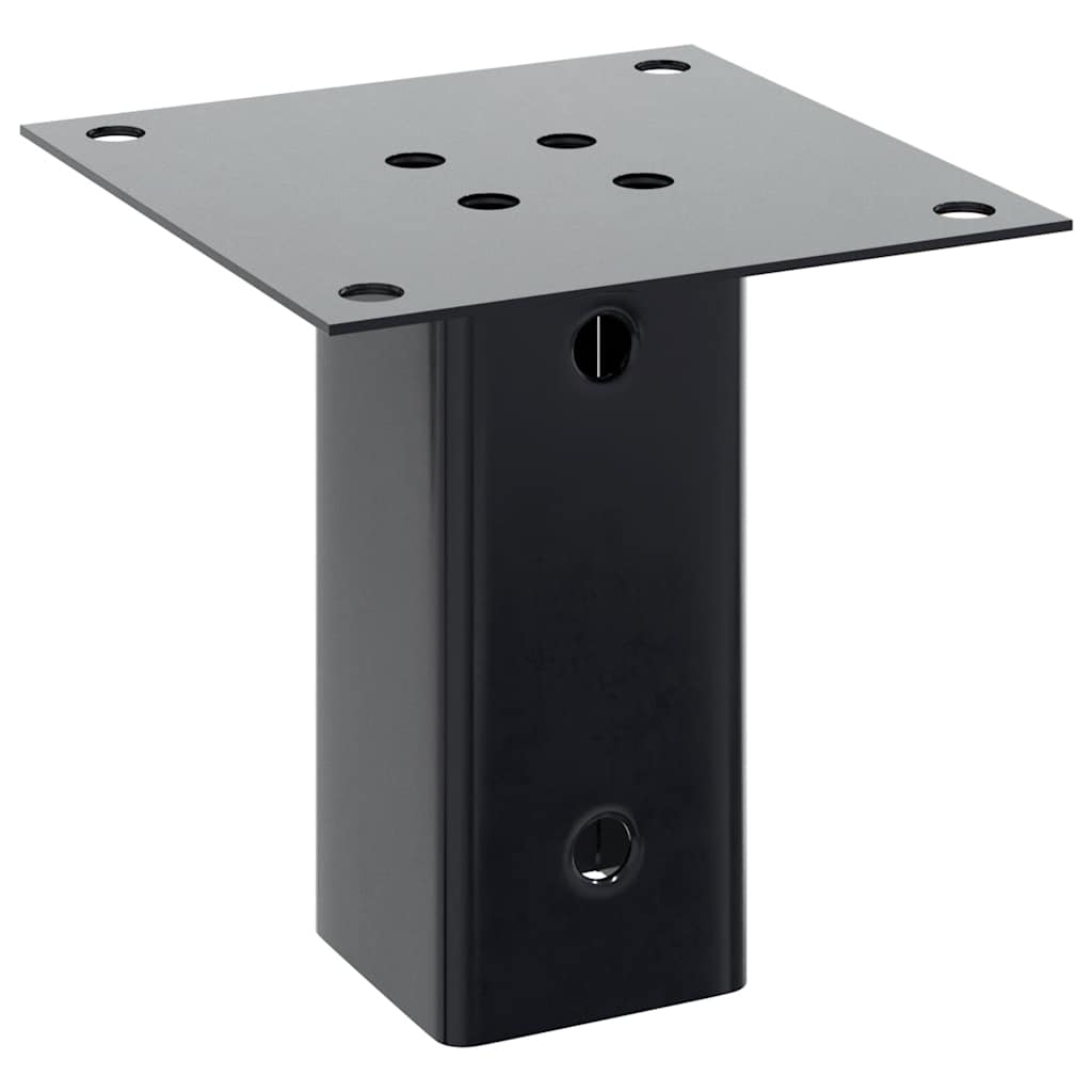 Basi per Pali Quadrati 4 pz 71x71 mm Acciaio Verniciato Polvere | homemem39
