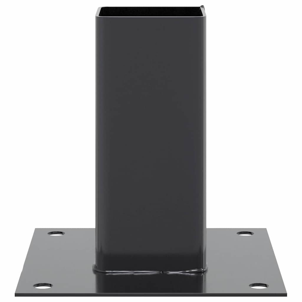 Basi per Pali Quadrati 4 pz 71x71 mm Acciaio Verniciato Polvere | homemem39