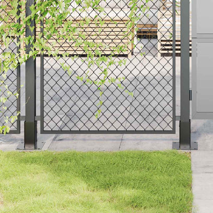 Basi per Pali Quadrati 12 pz 71x71mm Acciaio Verniciato Polvere | homemem39