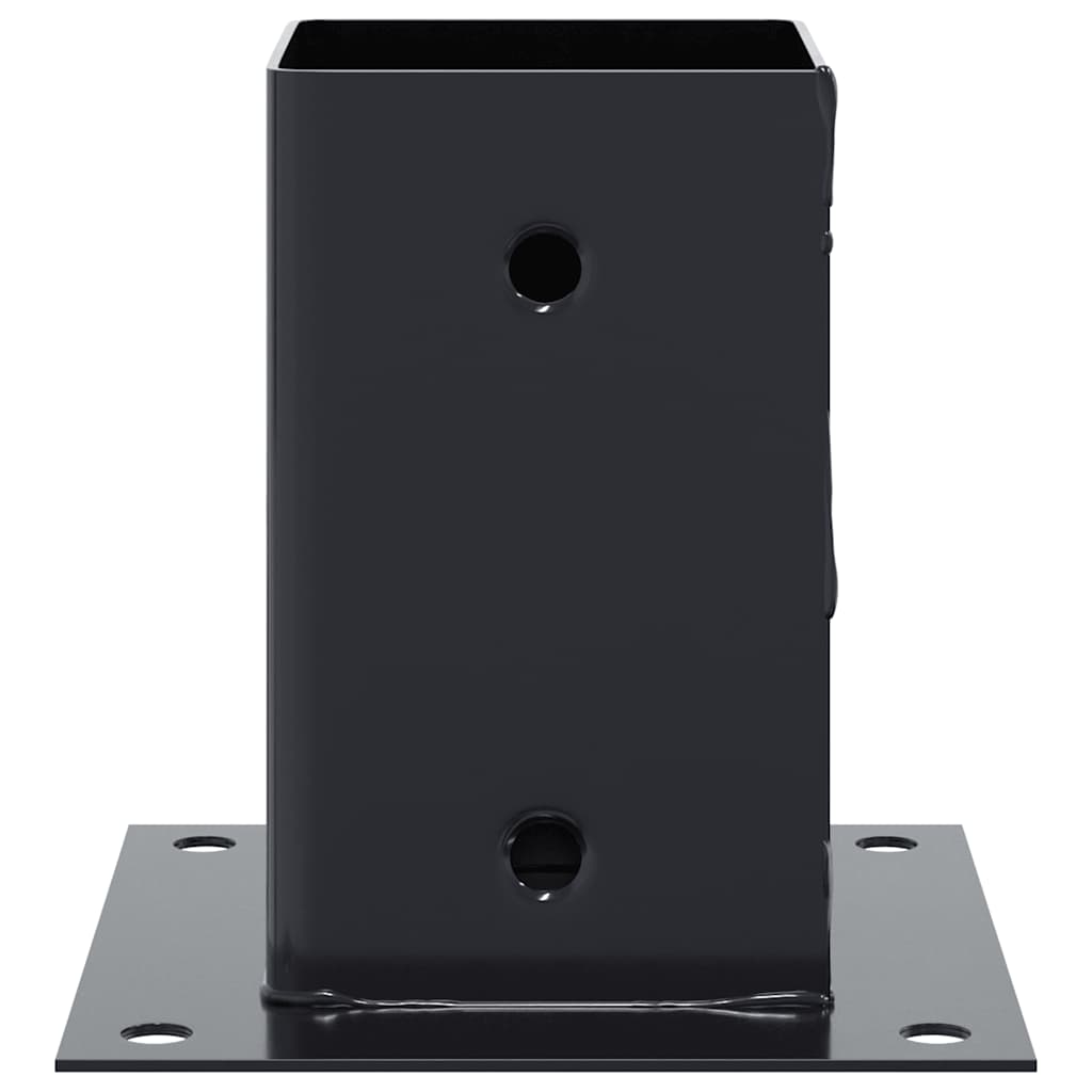Basi per Pali Quadrati 4 pz 81x81 mm Acciaio Verniciato Polvere | homemem39