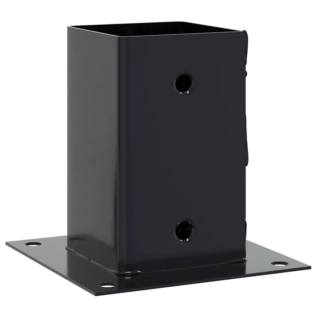 Basi per Pali Quadrati 12 pz 81x81mm Acciaio Verniciato Polvere | homemem39