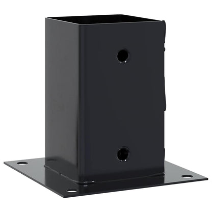 Basi per Pali Quadrati 12 pz 81x81mm Acciaio Verniciato Polvere | homemem39