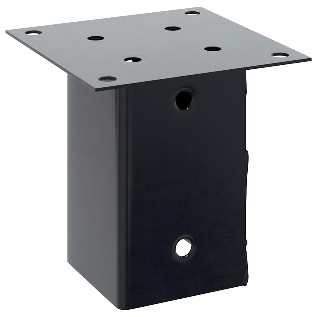 Basi per Pali Quadrati 12 pz 81x81mm Acciaio Verniciato Polvere | homemem39