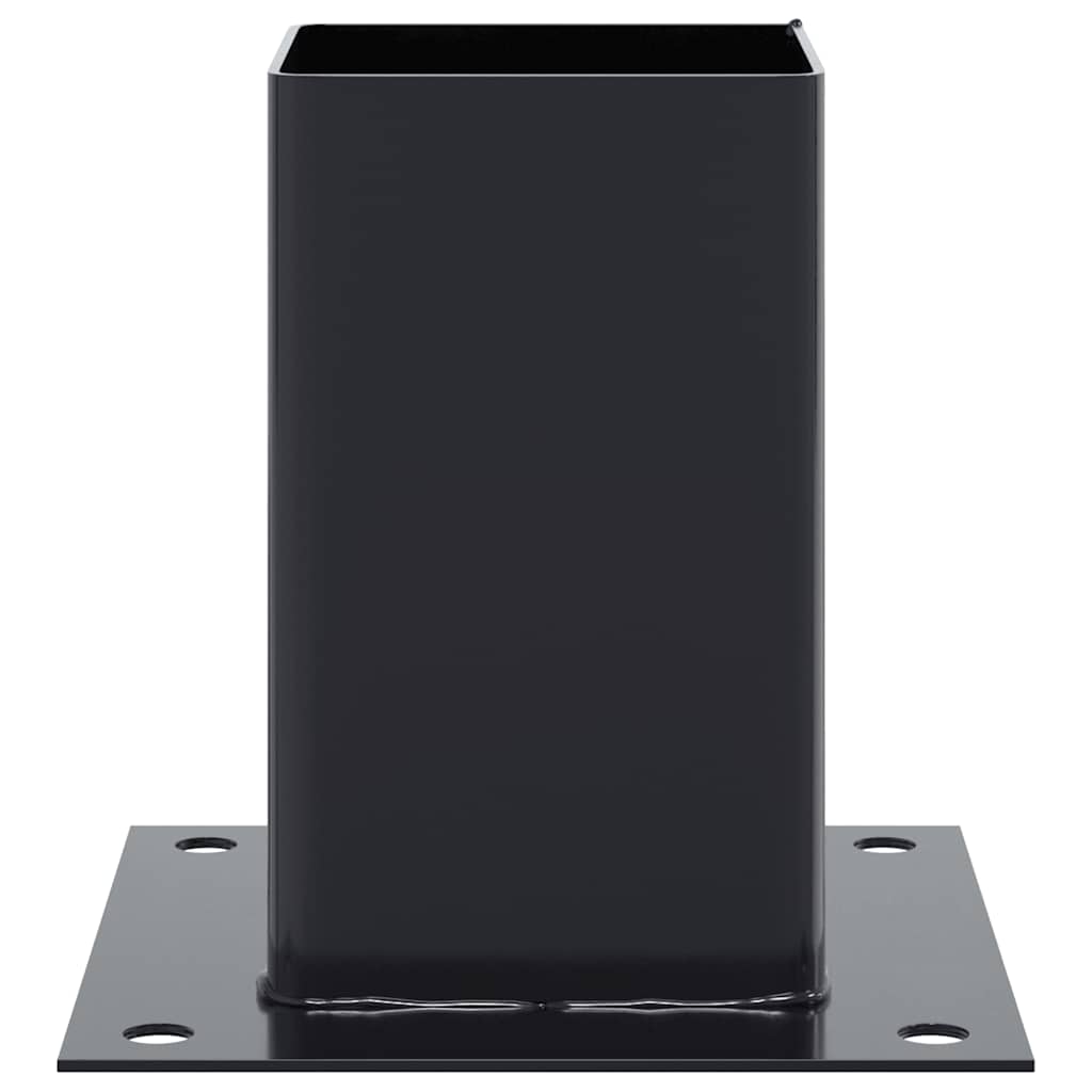 Basi per Pali Quadrati 12 pz 81x81mm Acciaio Verniciato Polvere | homemem39