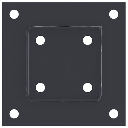 Basi per Pali Quadrati 12 pz 81x81mm Acciaio Verniciato Polvere | homemem39