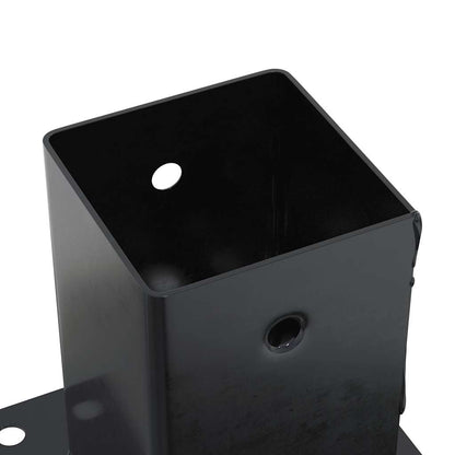 Basi per Pali Quadrati 12 pz 81x81mm Acciaio Verniciato Polvere | homemem39