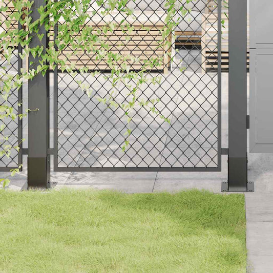 Basi per Pali Quadrati 12 pz 81x81mm Acciaio Verniciato Polvere | homemem39