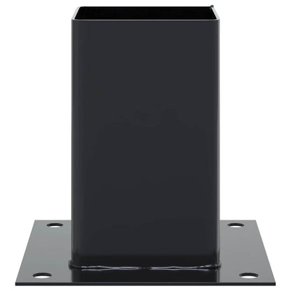 Basi per Pali Quadrati 4 pz 91x91 mm Acciaio Verniciato Polvere | homemem39