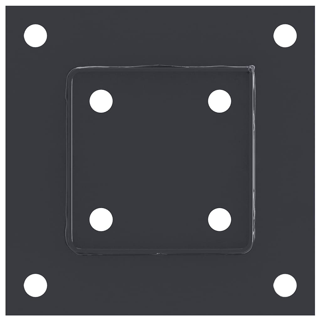 Basi per Pali Quadrati 4 pz 91x91 mm Acciaio Verniciato Polvere | homemem39