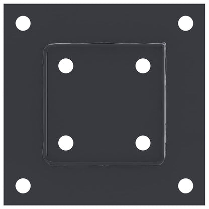 Basi per Pali Quadrati 4 pz 91x91 mm Acciaio Verniciato Polvere | homemem39