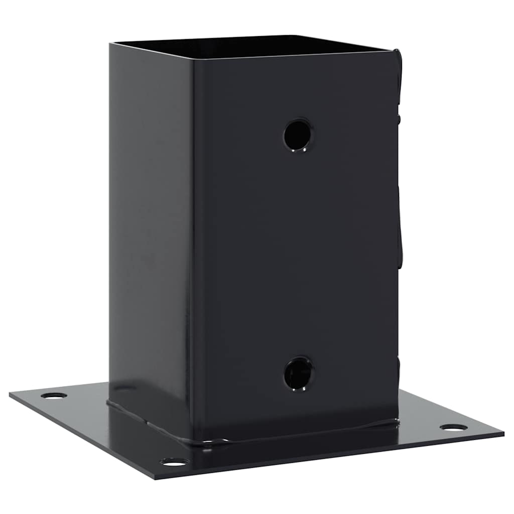 Basi per Pali Quadrati 12 pz 91x91mm Acciaio Verniciato Polvere | homemem39