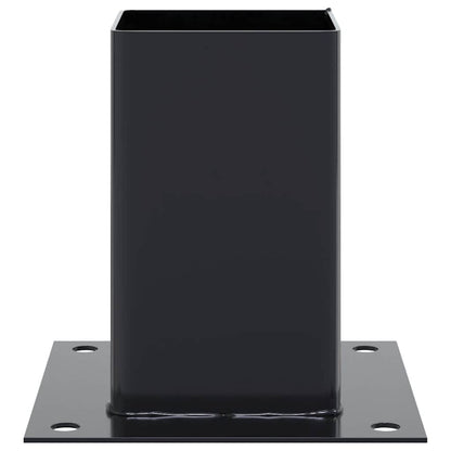 Basi per Pali Quadrati 12 pz 91x91mm Acciaio Verniciato Polvere | homemem39