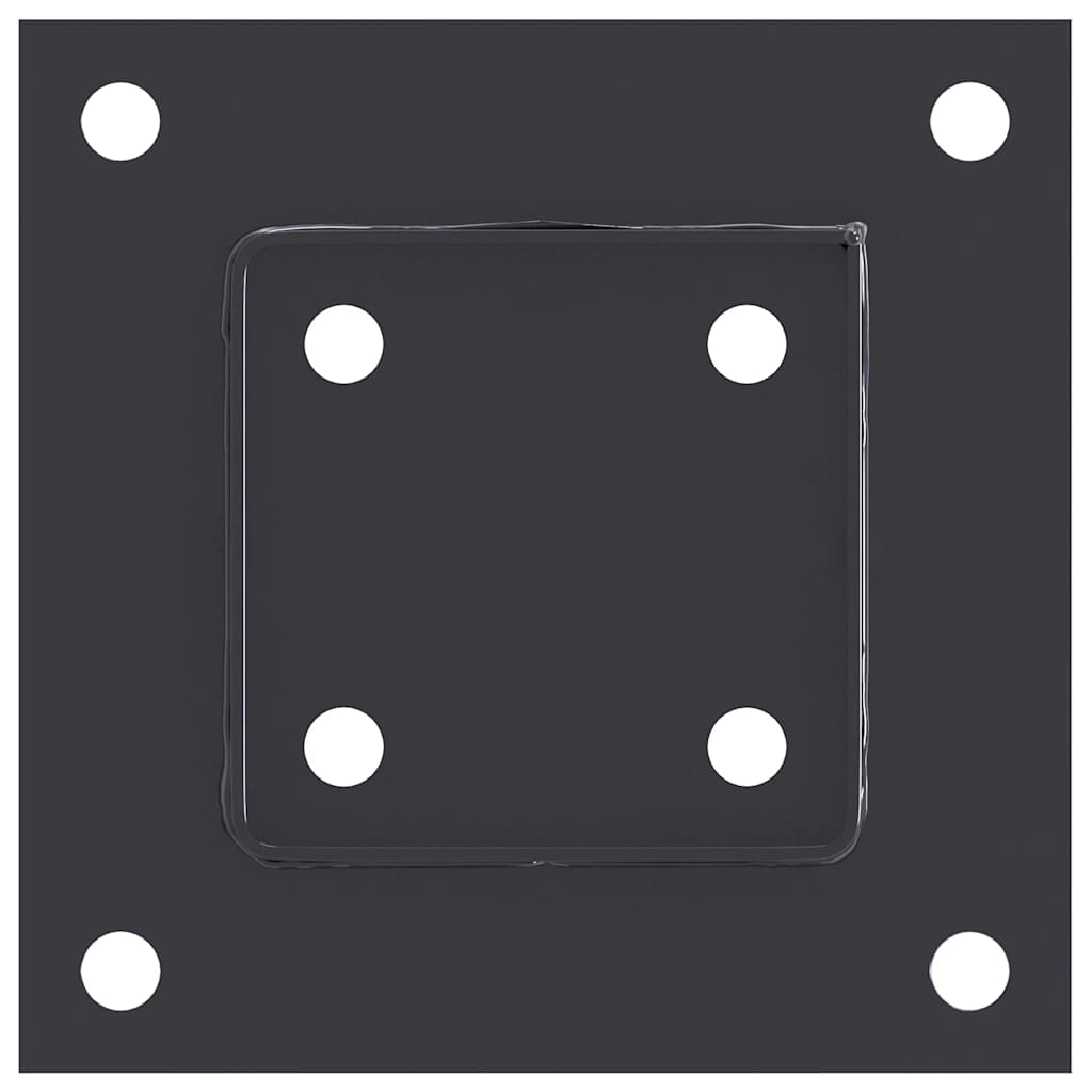 Basi per Pali Quadrati 12 pz 91x91mm Acciaio Verniciato Polvere | homemem39