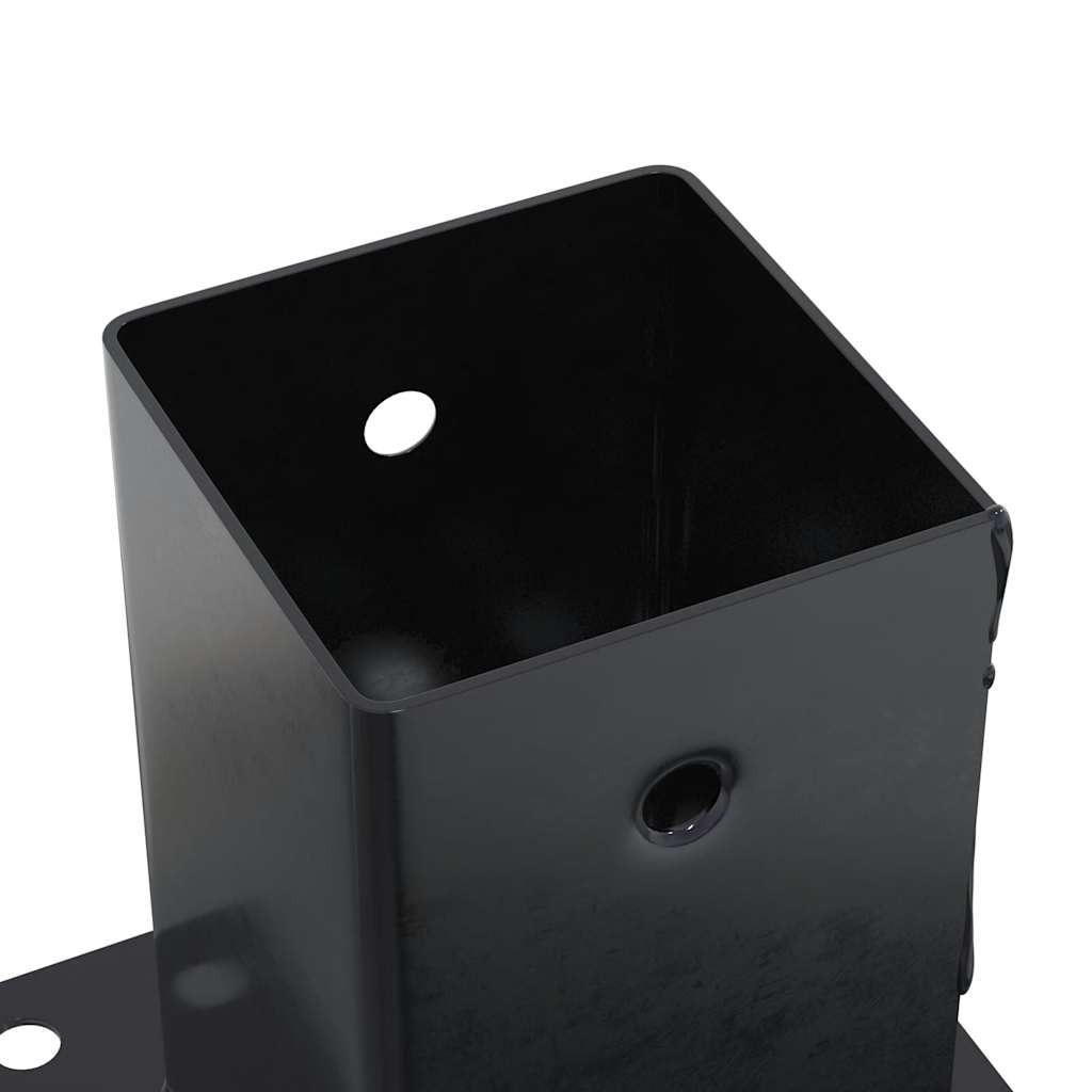 Basi per Pali Quadrati 12 pz 91x91mm Acciaio Verniciato Polvere | homemem39