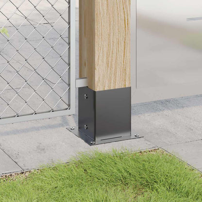 Basi per Pali Quadrati 4pz 101x101mm Acciaio Verniciato Polvere | homemem39