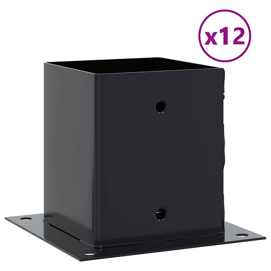 Basi Pali Quadrati 12 pz 101x101 mm Acciaio Verniciato Polvere | homemem39