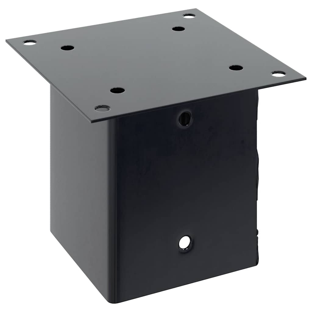 Basi per Pali Quadrati 4pz 121x121mm Acciaio Verniciato Polvere | homemem39