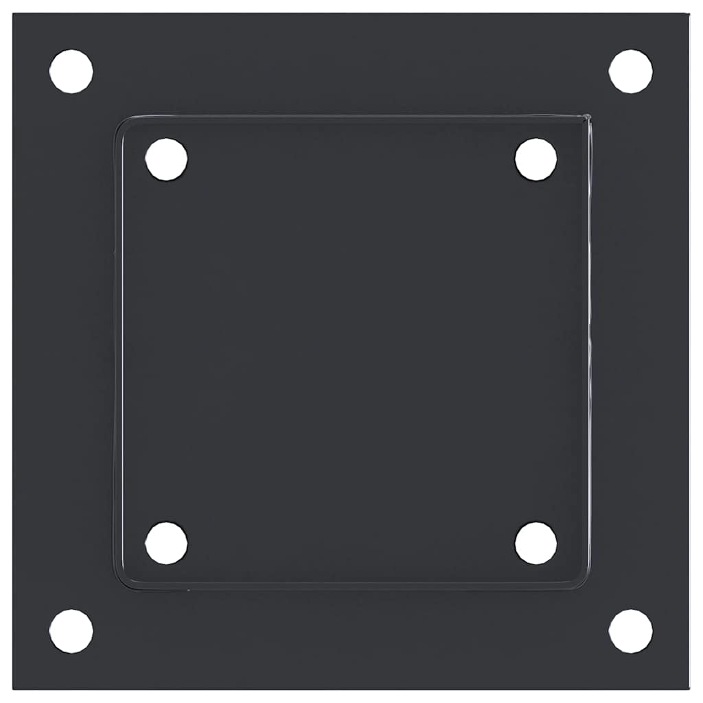 Basi per Pali Quadrati 4pz 121x121mm Acciaio Verniciato Polvere | homemem39