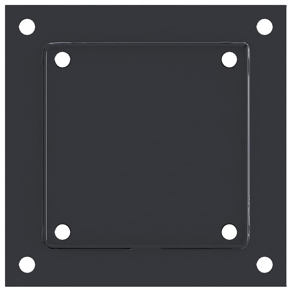 Basi per Pali Quadrati 4pz 141x141mm Acciaio Verniciato Polvere | homemem39