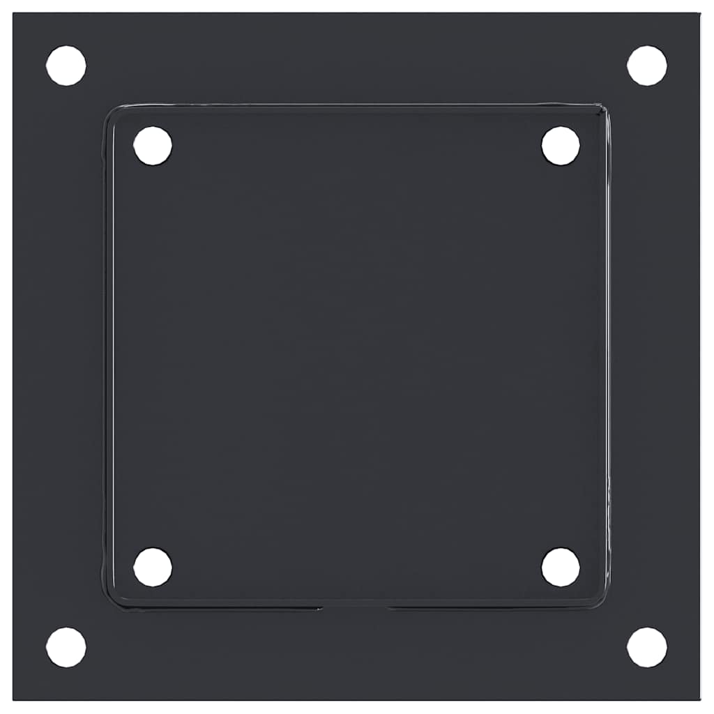 Basi Pali Quadrati 12 pz 141x141 mm Acciaio Verniciato Polvere | homemem39