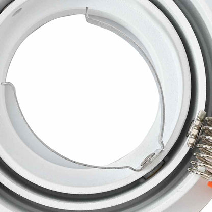 Spotlights con i riflettori 6 pcs Bianco 9 x 9 x cm Alluminio - homemem39