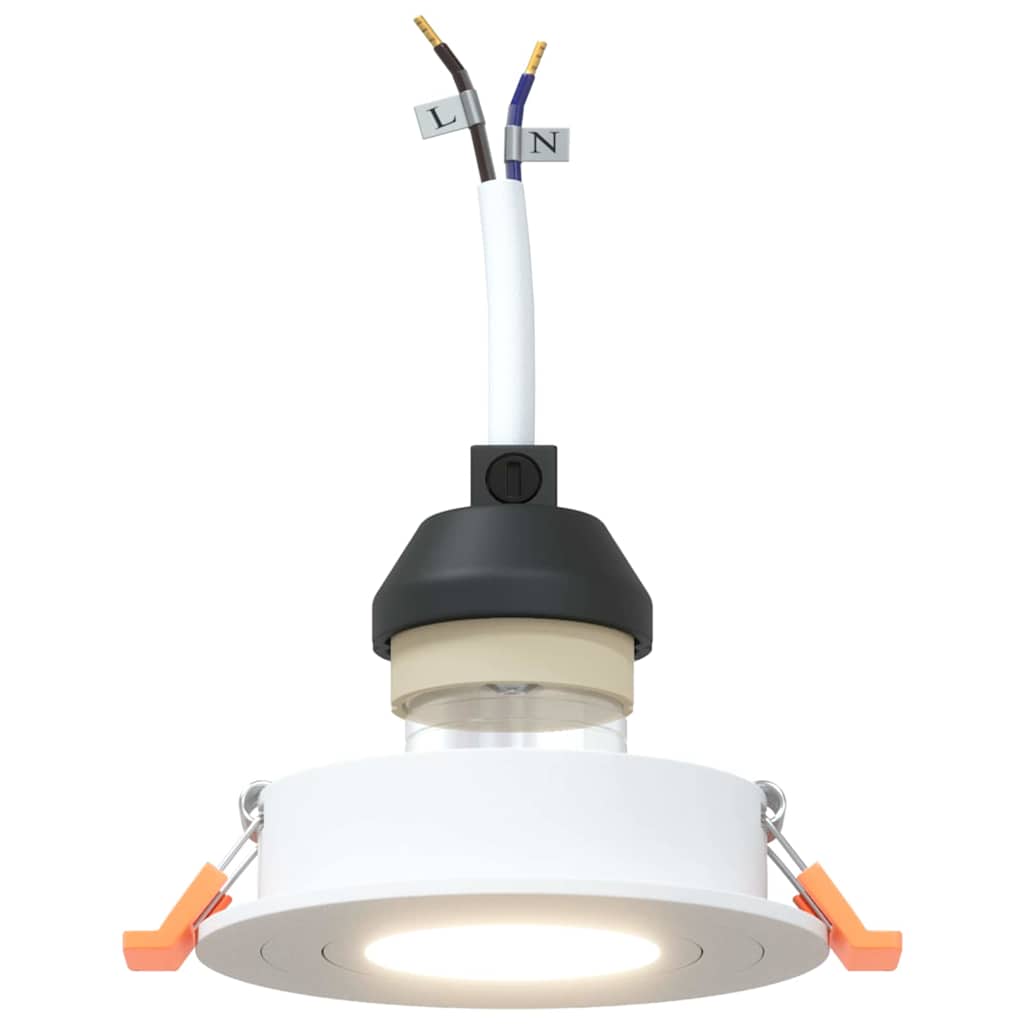 Spotlights con i riflettori 6 pcs Bianco 9 x 9 x cm Alluminio - homemem39