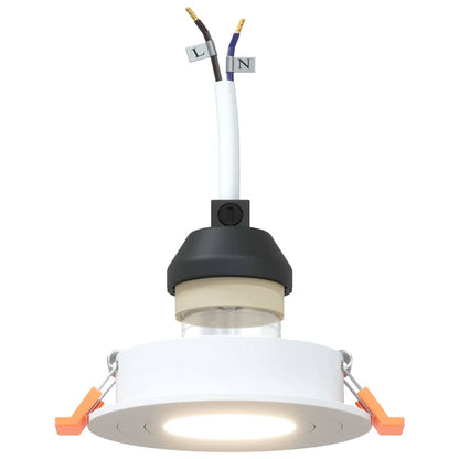 Spotlights con i riflettori 6 pcs Bianco 9 x 9 x cm Alluminio - homemem39