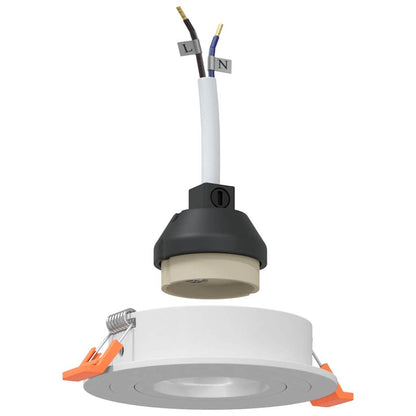 Spotlight 24 pcs Bianco 9 x 9 x 2 cm Alluminio