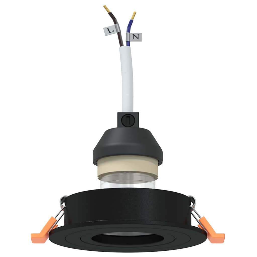 Spotlight 12 pcs Nero 9 x 9 x 2 cm Alluminio