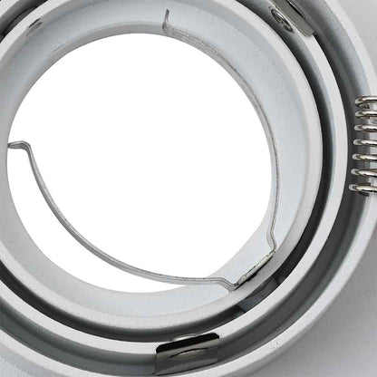 Spotlights con i riflettori 6 pcs Bianco 9 x 9 x cm Alluminio - homemem39