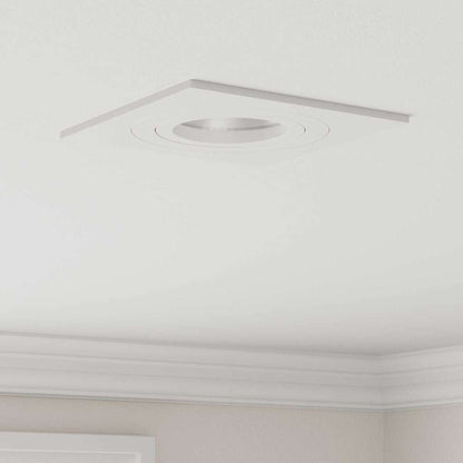 Spotlights con i riflettori 6 pcs Bianco 9 x 9 x cm Alluminio - homemem39