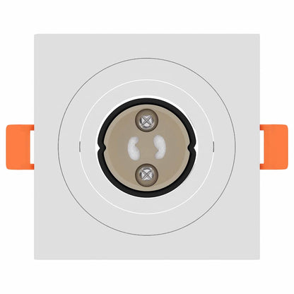 Spotlights con i riflettori 6 pcs Bianco 9 x 9 x cm Alluminio - homemem39