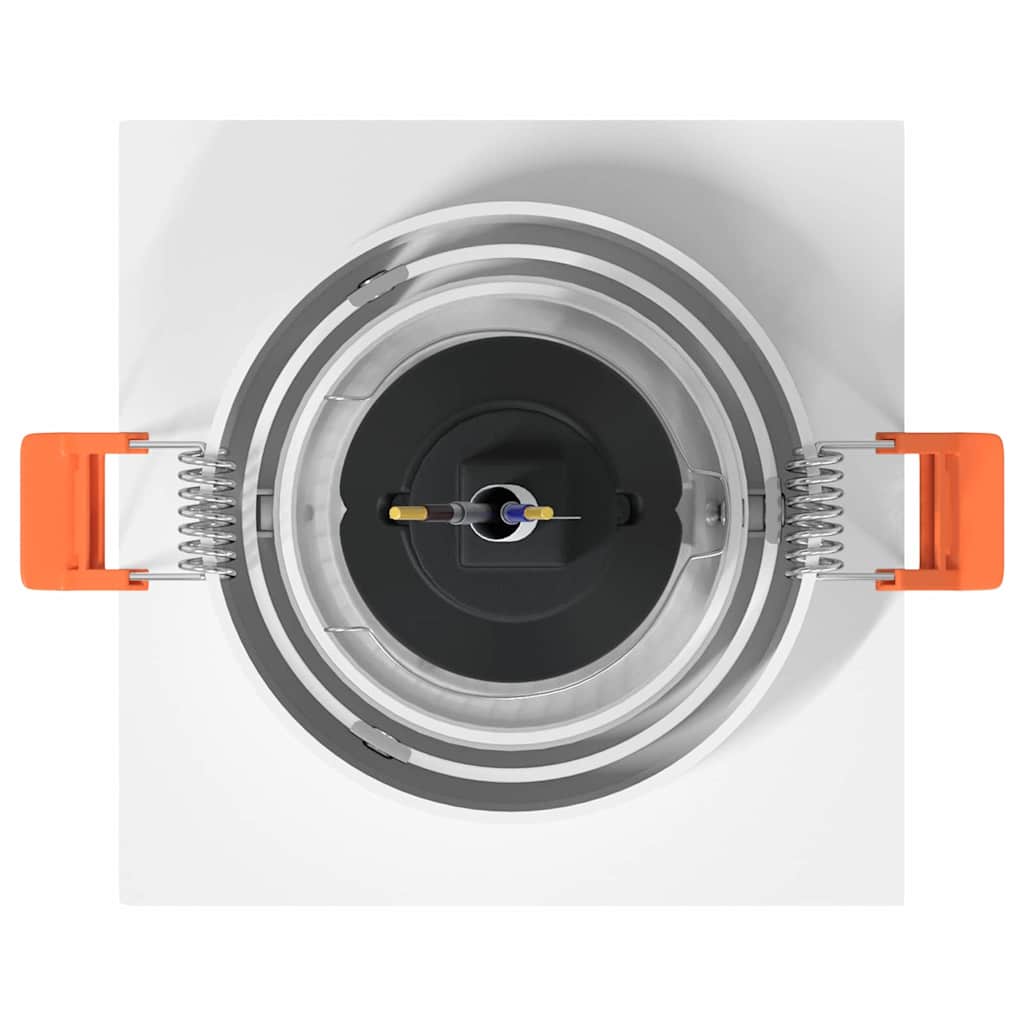 Spotlights con i riflettori 6 pcs Bianco 9 x 9 x cm Alluminio - homemem39