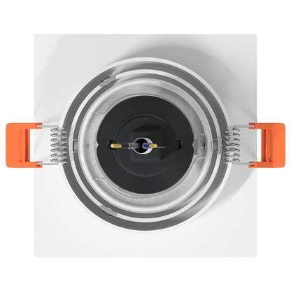 Spotlights con i riflettori 6 pcs Bianco 9 x 9 x cm Alluminio - homemem39