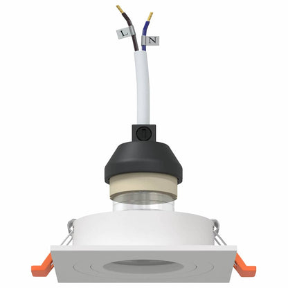 Spotlight 24 pcs Bianco 9 x 9 x 2 cm Alluminio