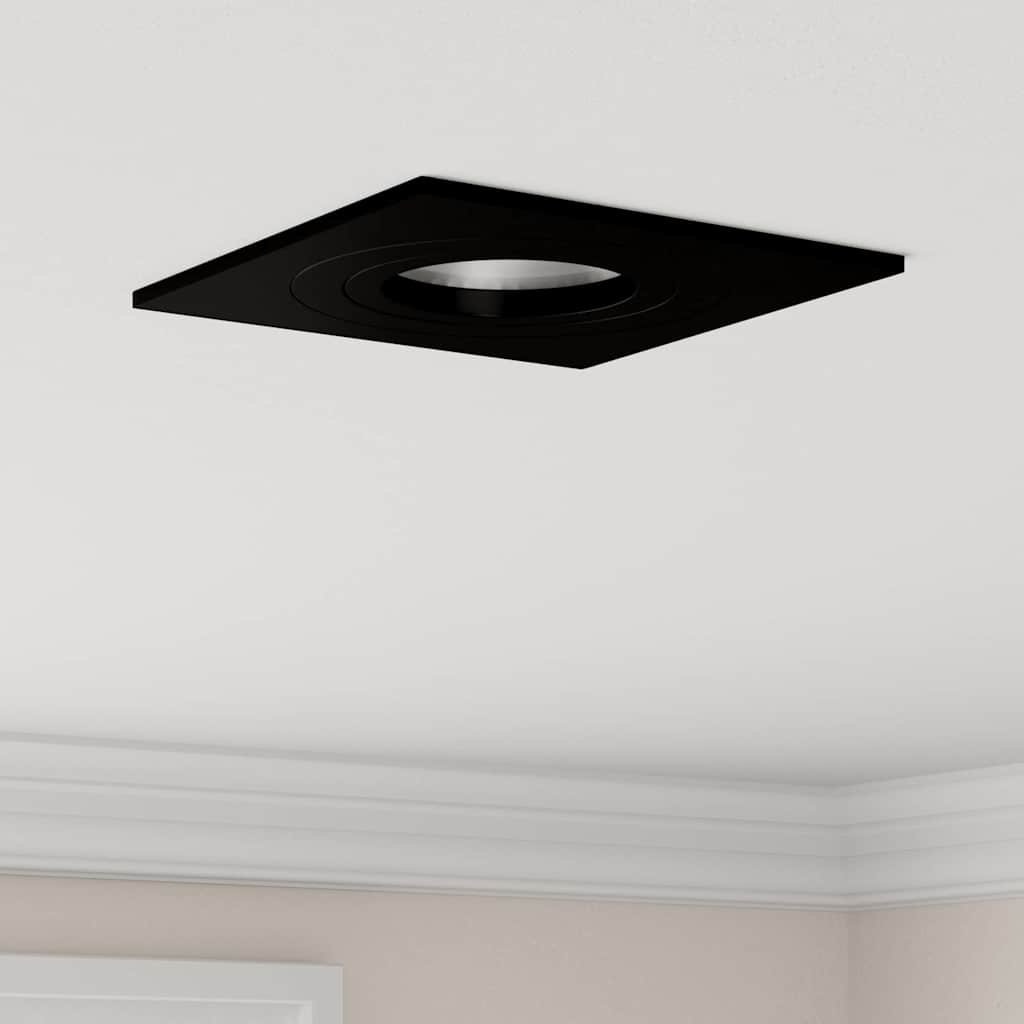 Spotlight 6 pcs Nero 9 x 9 x 2 cm Alluminio