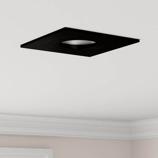 Spotlight 12 pcs Nero 9 x 9 x 2 cm Alluminio