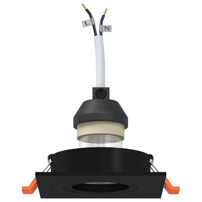 Spotlight 12 pcs Nero 9 x 9 x 2 cm Alluminio