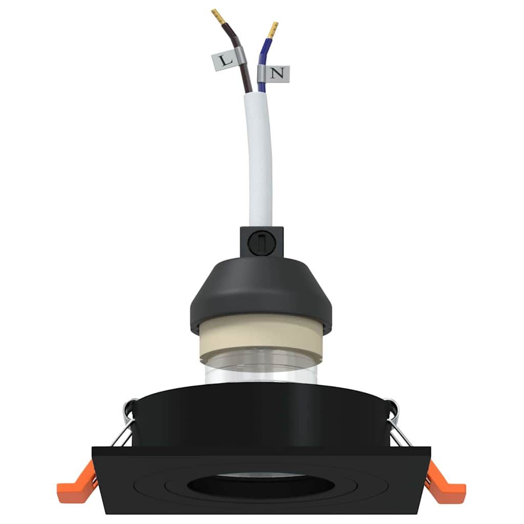 Spotlight 24 pcs Nero 9 x 9 x 2 cm Alluminio