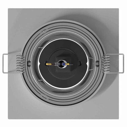 Spotlight 6 pcs Argento 9 x 9 x 2 cm Alluminio