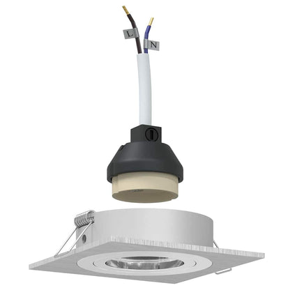 Spotlight 12 pcs Argento 9 x 9 x 2 cm Alluminio