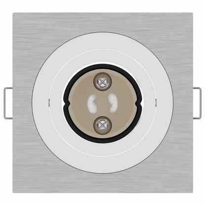 Spotlight 12 pcs Argento 9 x 9 x 2 cm Alluminio